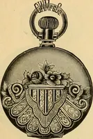 An illustration from 13th annual illustrated catalog, 1889 ... containing illustrations and prices of a few leading and staple styles of diamonds, watches, jewelry, silverware, clocks, canes, umbrellas, opera glasses, gold spectacles, eye glasses, etc. (1889)