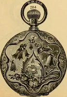 An illustration from 13th annual illustrated catalog, 1889 ... containing illustrations and prices of a few leading and staple styles of diamonds, watches, jewelry, silverware, clocks, canes, umbrellas, opera glasses, gold spectacles, eye glasses, etc. (1889)