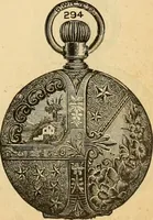 An illustration from 13th annual illustrated catalog, 1889 ... containing illustrations and prices of a few leading and staple styles of diamonds, watches, jewelry, silverware, clocks, canes, umbrellas, opera glasses, gold spectacles, eye glasses, etc. (1889)