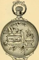 An illustration from 13th annual illustrated catalog, 1889 ... containing illustrations and prices of a few leading and staple styles of diamonds, watches, jewelry, silverware, clocks, canes, umbrellas, opera glasses, gold spectacles, eye glasses, etc. (1889)