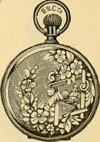 An illustration from 13th annual illustrated catalog, 1889 ... containing illustrations and prices of a few leading and staple styles of diamonds, watches, jewelry, silverware, clocks, canes, umbrellas, opera glasses, gold spectacles, eye glasses, etc. (1889)