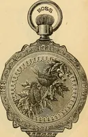 An illustration from 13th annual illustrated catalog, 1889 ... containing illustrations and prices of a few leading and staple styles of diamonds, watches, jewelry, silverware, clocks, canes, umbrellas, opera glasses, gold spectacles, eye glasses, etc. (1889)