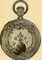 An illustration from 13th annual illustrated catalog, 1889 ... containing illustrations and prices of a few leading and staple styles of diamonds, watches, jewelry, silverware, clocks, canes, umbrellas, opera glasses, gold spectacles, eye glasses, etc. (1889)