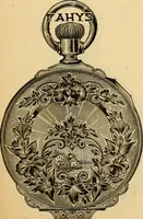 An illustration from 13th annual illustrated catalog, 1889 ... containing illustrations and prices of a few leading and staple styles of diamonds, watches, jewelry, silverware, clocks, canes, umbrellas, opera glasses, gold spectacles, eye glasses, etc. (1889)