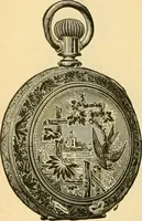 An illustration from 13th annual illustrated catalog, 1889 ... containing illustrations and prices of a few leading and staple styles of diamonds, watches, jewelry, silverware, clocks, canes, umbrellas, opera glasses, gold spectacles, eye glasses, etc. (1889)