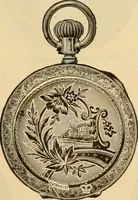 An illustration from 13th annual illustrated catalog, 1889 ... containing illustrations and prices of a few leading and staple styles of diamonds, watches, jewelry, silverware, clocks, canes, umbrellas, opera glasses, gold spectacles, eye glasses, etc. (1889)