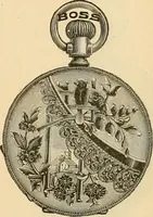 An illustration from 13th annual illustrated catalog, 1889 ... containing illustrations and prices of a few leading and staple styles of diamonds, watches, jewelry, silverware, clocks, canes, umbrellas, opera glasses, gold spectacles, eye glasses, etc. (1889)