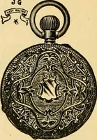 An illustration from 13th annual illustrated catalog, 1889 ... containing illustrations and prices of a few leading and staple styles of diamonds, watches, jewelry, silverware, clocks, canes, umbrellas, opera glasses, gold spectacles, eye glasses, etc. (1889)