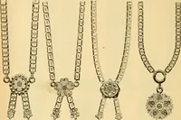 An illustration from 13th annual illustrated catalog, 1889 ... containing illustrations and prices of a few leading and staple styles of diamonds, watches, jewelry, silverware, clocks, canes, umbrellas, opera glasses, gold spectacles, eye glasses, etc. (1889)