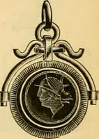 An illustration from 13th annual illustrated catalog, 1889 ... containing illustrations and prices of a few leading and staple styles of diamonds, watches, jewelry, silverware, clocks, canes, umbrellas, opera glasses, gold spectacles, eye glasses, etc. (1889)