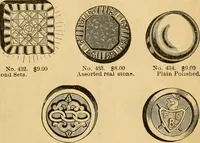 An illustration from 13th annual illustrated catalog, 1889 ... containing illustrations and prices of a few leading and staple styles of diamonds, watches, jewelry, silverware, clocks, canes, umbrellas, opera glasses, gold spectacles, eye glasses, etc. (1889)