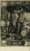 An illustration from Tapisseries du roy, ou sont representez les quatre elemens et les quatre saisons : avec les devises qvi les accompagnent & leur explication = Königliche französische Tapezereyen, oder überauss schöne Sinn-Bilder, in welchen die vier Element, samt den vier Jahr-Zeiten, neben den Dencksprüchen und ihren Ausslegungen, vorgestellet werden (1690)