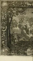 An illustration from Tapisseries du roy, ou sont representez les quatre elemens et les quatre saisons : avec les devises qvi les accompagnent & leur explication = Königliche französische Tapezereyen, oder überauss schöne Sinn-Bilder, in welchen die vier Element, samt den vier Jahr-Zeiten, neben den Dencksprüchen und ihren Ausslegungen, vorgestellet werden (1690)