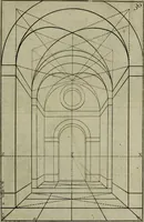 An illustration from Moyen vniuersel de pratiquer la perspective sur les tableaux, ou surfaces irregulieres : ensemble quelques particularitez concernant cet art, & celuy de la graueure en taille-douce (1653)