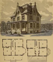 Picture 77 of 188 from Hobbs's architecture: containing designs and ground plans for villas, cottages and other edifices, both suburban and rural, adapted to the United States. With rules for criticism, and introduction (1876), leaf 126