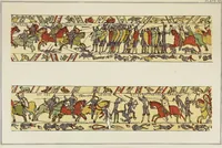 An illustration from The Bayeux tapestry elucidated (1856)