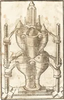 An illustration from Le vray et methodique cours de la physique resolutiue, vulgairement dite chymie : representé par figures generales & particulieres : pour connoistre la theotechnie ergocosmique, c'est à dire, l'art de Dieu, en l'ouurage de l'vniuers (1653)