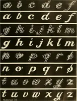 An illustration from Fairchild's rapid letterer and show-card maker, commercial alphabet construction with brush or pen (1910)