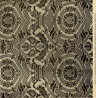 Picture 80 of 482 from Decorative textiles; an illustrated book on coverings for furniture, walls and floors, including damasks, brocades and velvets, tapestries, laces, embroideries, chintzes, cretonnes, drapery and furniture trimmings, wall papers, carpets and rugs, tooled and illuminated leathers (1918), leaf 91