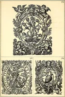 An illustration from Marques typographiques, ou, Recueil des monogrammes, chiffres, enseignes, emblèmes, devises, rébus et fleurons des libraires et imprimeurs qui ont exercé en France depuis l'introduction de l'imprimerie en 1470 jusqu'à la fin du seizième siècle : à ces marques sont jointes celles des libraires et imprimeurs qui pendant la même période ont publié, hors de France, des livres en langue française (1867)