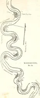 An illustration from The western pilot : containing charts of the Ohio River, and of the Mississippi, from the mouth of the Missouri to the Gulf of Mexico ; accompanied with directions for navigating the same, and a gazetteer ; or description of the towns on their banks, tributary streams, etc., also, a variety of matter interesting to travelers, and all concerned in the navigation of those rivers ; with a table of distances from town to town on all the above rivers (1847)