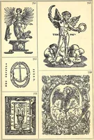 An illustration from Marques typographiques, ou, Recueil des monogrammes, chiffres, enseignes, emblèmes, devises, rébus et fleurons des libraires et imprimeurs qui ont exercé en France depuis l'introduction de l'imprimerie en 1470 jusqu'à la fin du seizième siècle : à ces marques sont jointes celles des libraires et imprimeurs qui pendant la même période ont publié, hors de France, des livres en langue française (1867)