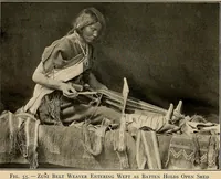 Picture 49 of 85 from Yarn and cloth making; an economic study; a college and normal schools text preliminary to fabric study, and a reference for teachers of industrial history and art in secondary and elementary schools (1918), leaf 200