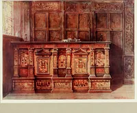 An illustration from The book of decorative furniture, its form, colour and history (1910)