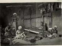 Picture 9 of 20 from The textile manufactures of the ancients : embracing the history of silk, linen, cotton, wool, and other fibrous substances : deduced from Yate's [sic] Textrinum antiquorum, and other authentic sources (1873), leaf 353