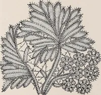An illustration from A history of hand-made lace : dealing with the origin of lace, the growth of the great lace centres, the mode of manufacture, the methods of distinguishing and the care of various kinds of lace (1900)