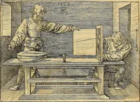 An illustration from Vnderweysung der Messung : mit dem Zirkel vn(d) Richtscheyt in Linien, Ebnen vnnd gantzen Corporen (1525)