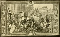 An illustration from Decorative textiles; an illustrated book on coverings for furniture, walls and floors, including damasks, brocades and velvets, tapestries, laces, embroideries, chintzes, cretones, drapery and furniture trimmings, wall papers, carpets and rugs, tooled and illuminated leathers (1918)
