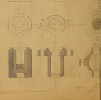 An illustration from The practical draughtsman's book of industrial design, and machinist's and engineer's drawing companion: forming a complete course of mechanical, engineering, and architectural drawing. (1857)