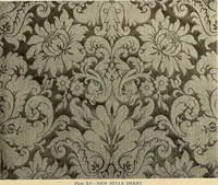 Picture 107 of 482 from Decorative textiles; an illustrated book on coverings for furniture, walls and floors, including damasks, brocades and velvets, tapestries, laces, embroideries, chintzes, cretonnes, drapery and furniture trimmings, wall papers, carpets and rugs, tooled and illuminated leathers (1918), leaf 103