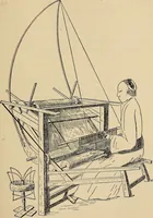 An illustration from Yarn and cloth making; an economic study; a college and normal schools text preliminary to fabric study, and a reference for teachers of industrial history and art in secondary and elementary schools (1918)