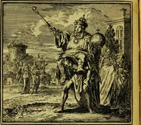An illustration from De onwaardige wereld: vertoond in vyftig zinnebeelden, met godlyke spreuken en stichtelyke verzen (1710)