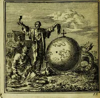 An illustration from De onwaardige wereld: vertoond in vyftig zinnebeelden, met godlyke spreuken en stichtelyke verzen (1710)