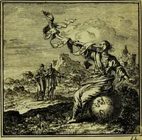 Picture 44 of 50 from De onwaardige wereld: vertoond in vyftig zinnebeelden, met godlyke spreuken en stichtelyke verzen (1710), leaf 190