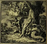 Picture 4 of 50 from De onwaardige wereld: vertoond in vyftig zinnebeelden, met godlyke spreuken en stichtelyke verzen (1710), leaf 24