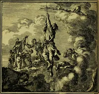Picture 7 of 50 from De onwaardige wereld: vertoond in vyftig zinnebeelden, met godlyke spreuken en stichtelyke verzen (1710), leaf 36