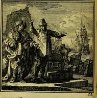 An illustration from De onwaardige wereld: vertoond in vyftig zinnebeelden, met godlyke spreuken en stichtelyke verzen (1710)