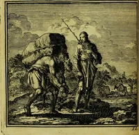 An illustration from De onwaardige wereld: vertoond in vyftig zinnebeelden, met godlyke spreuken en stichtelyke verzen (1710)
