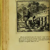 Picture 20 of 50 from De onwaardige wereld: vertoond in vyftig zinnebeelden, met godlyke spreuken en stichtelyke verzen (1710), leaf 88