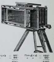 An illustration from 1907 price list, cancelling previous lists, of light filters, cameras, and all materials for orthochromatic and colour photography : scientific instruments for light measurement, photo spectroscopes, photo micrographic appliances, etc. (1907)
