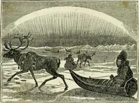 An illustration from The tongue of time, and star of the states: [electronic resource]: a system of human nature, with the phenomena of the heavens and earth. : American antiquities, remains of giants, geology, volcanoes, Egyptian and Indian magic, diet, dress, drinks, diseases, sleep, somnambulism, trances, resuscitation. : Also an account of persons with two souls, and of five persons who told colors by the touch (1840)