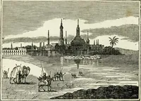 An illustration from The tongue of time, and star of the states: [electronic resource]: a system of human nature, with the phenomena of the heavens and earth. : American antiquities, remains of giants, geology, volcanoes, Egyptian and Indian magic, diet, dress, drinks, diseases, sleep, somnambulism, trances, resuscitation. : Also an account of persons with two souls, and of five persons who told colors by the touch (1840)