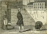 An illustration from The tongue of time, and star of the states: [electronic resource]: a system of human nature, with the phenomena of the heavens and earth. : American antiquities, remains of giants, geology, volcanoes, Egyptian and Indian magic, diet, dress, drinks, diseases, sleep, somnambulism, trances, resuscitation. : Also an account of persons with two souls, and of five persons who told colors by the touch (1840)