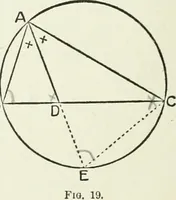 An illustration from Advanced geometry for high schools : synthetic and analytical (1919)