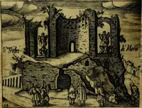 An illustration from Le cose marauigliose dell' alma citta di Roma: doue si tratta delle chiese,stationi, relique et corpi santi : con la guida romana : i nomi de sommi pontefici, imperatori et altri principi, Christiani, con le prencipal' poste d'Italia (1625)