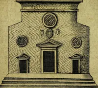 Picture 18 of 31 from Le cose marauigliose dell' alma citta di Roma: doue si tratta delle chiese,stationi, relique et corpi santi : con la guida romana : i nomi de sommi pontefici, imperatori et altri principi, Christiani, con le prencipal' poste d'Italia (1625), leaf 47